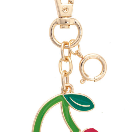 Cherries Enamel Bag Charm