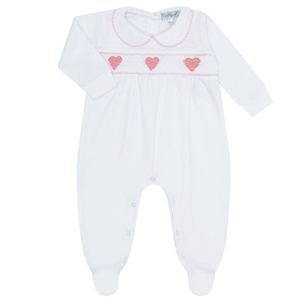 Heart Smocked Footie