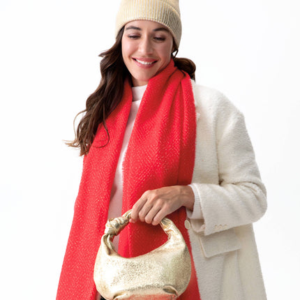 CHRISSY KNOTTED METALLIC TOP HANDLE BAG