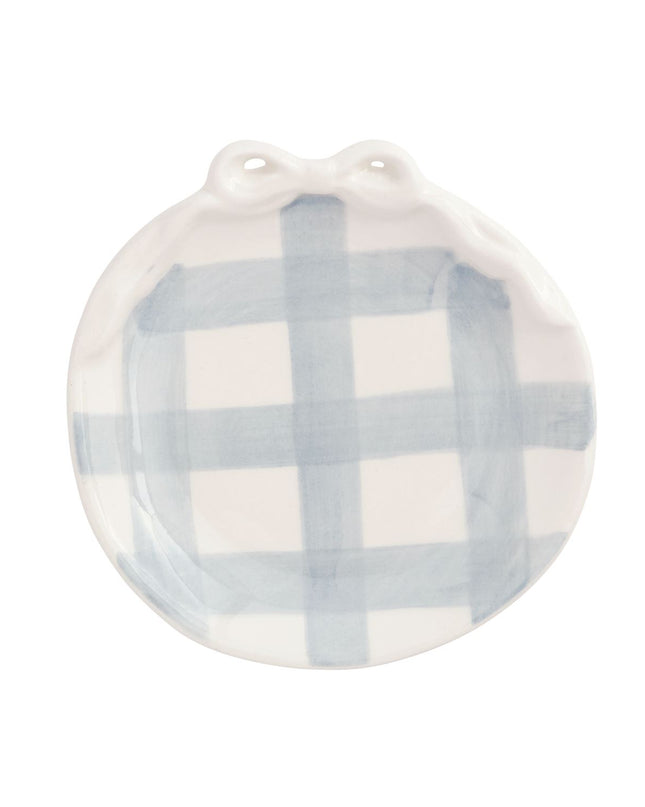 Gingham Bow Ring Dish