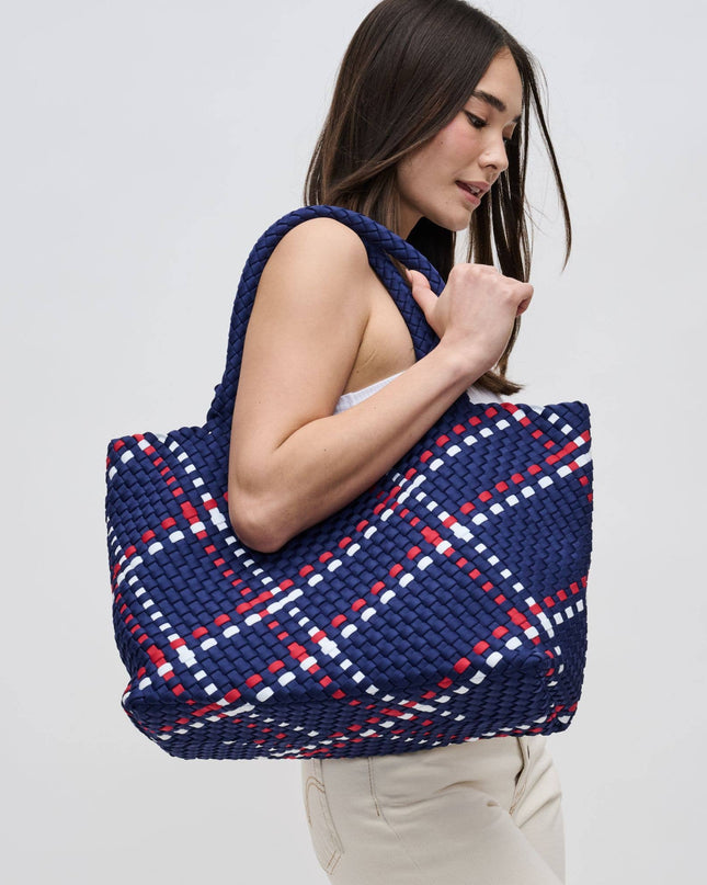 Sky's The Limit - Large Woven Neoprene Tote-Olive Color