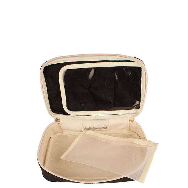 "Megan" Nylon and Leather Makeup Case (Personalizable)