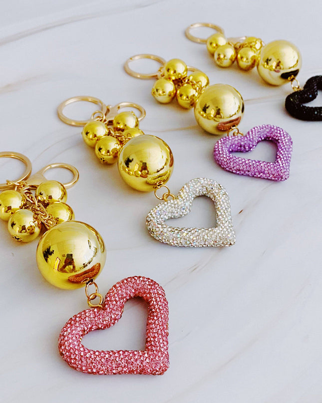It Girl Glam Heart Bauble Key Chain