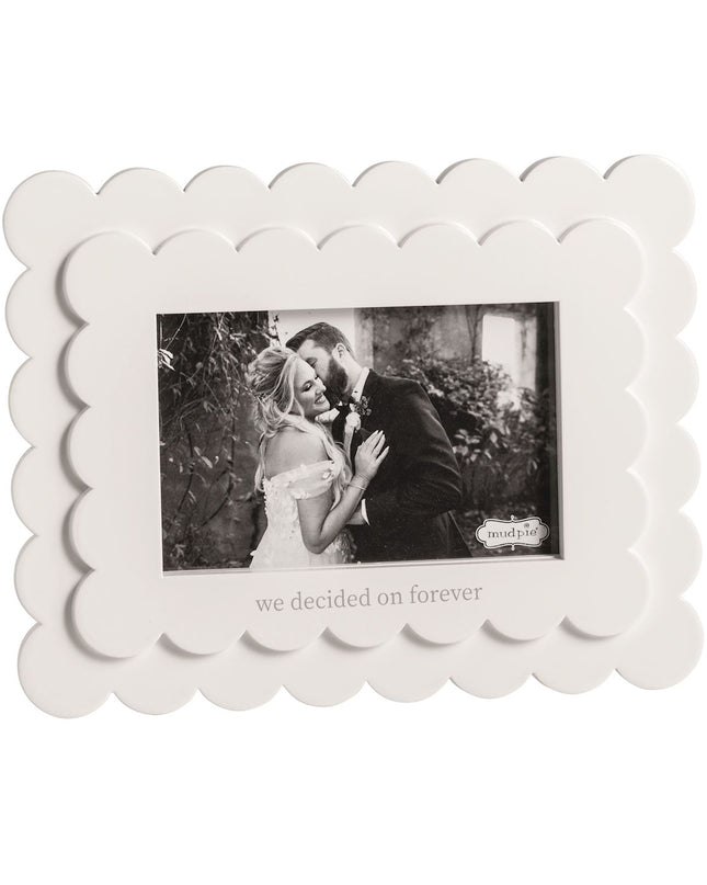 Decided On Forever Scallop Wood Frame