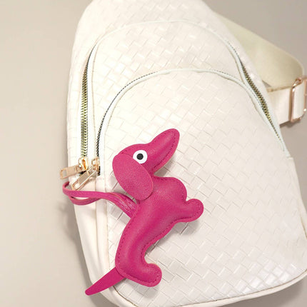 TRENDING VEGAN LEATHER DOG BAG CHARM KEYCHAINS | 40KC112