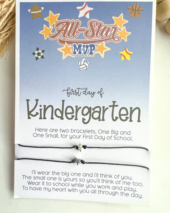 Kindergarten Back to School Wish Bracelet Star Mommy & Me