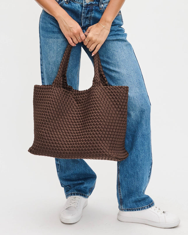 Sky's The Limit - Large Woven Neoprene Tote-Olive Color