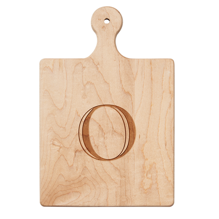 Artisan Maple Paddle Board | Single Letter Monogram | 9"x6"