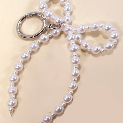 PEARL BOW KEYCHAIN BAG CHARM