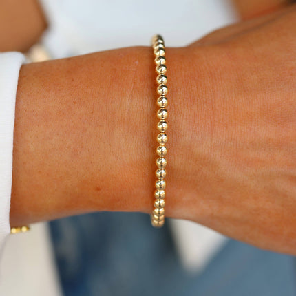 4MM Classic Ball Bead Bracelet - Waterproof