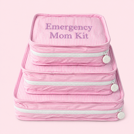 Personalized Preppy Stripe Glossy Stacking Set