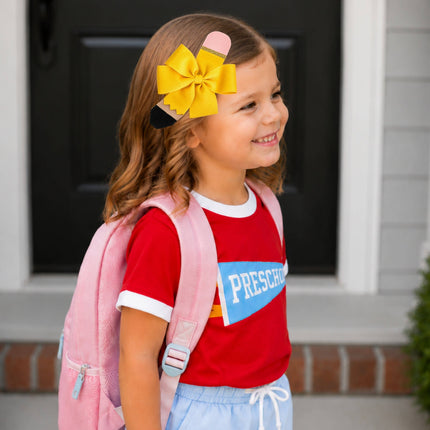 Pencil Back-to-School Hair Bow