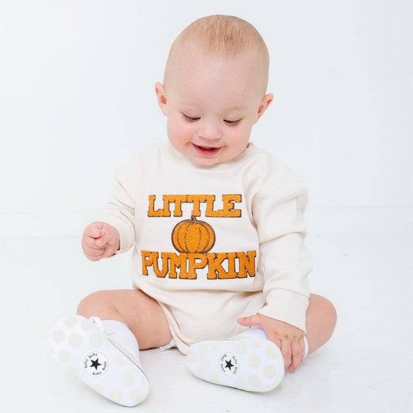 Little Pumpkin Patch Long Sleeve Romper