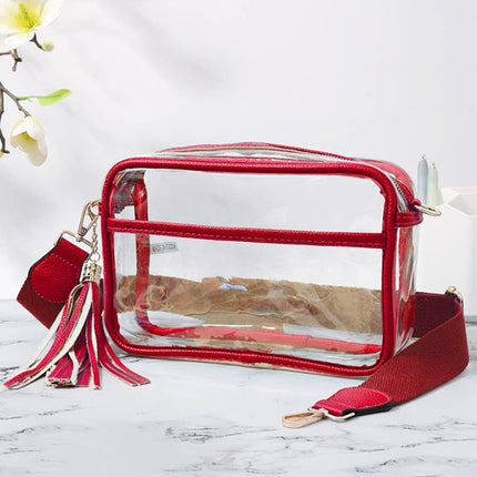 Personalized Game Day Clear Crossbody Bag