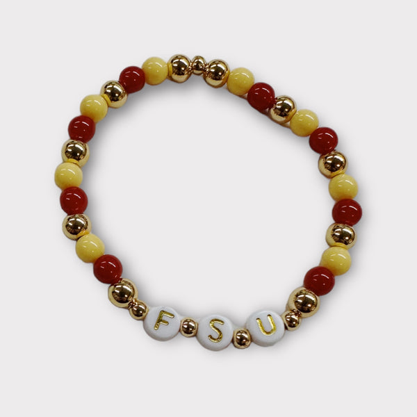 Personalized College Beaded Bracelets