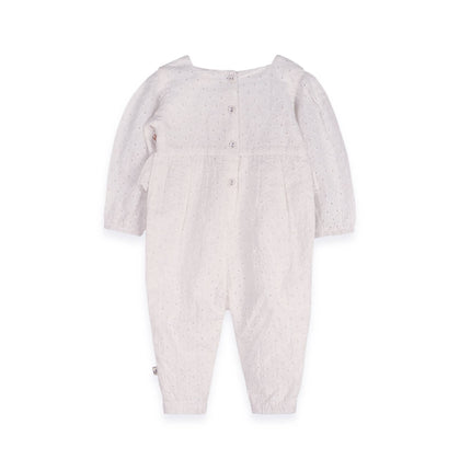 Astrid Schiffli Baby Jumpsuit & Headband Set