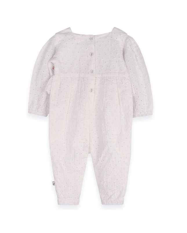 Astrid Schiffli Baby Jumpsuit & Headband Set