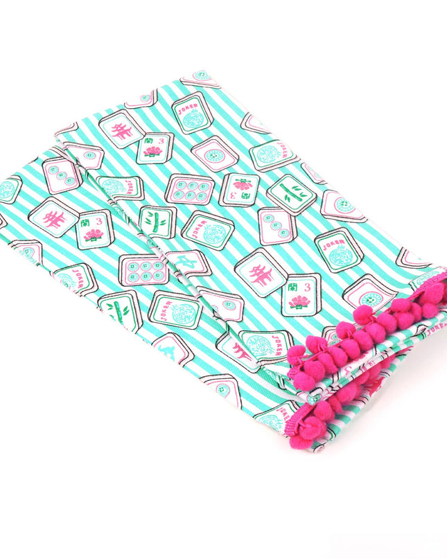 Mahjong Stripe Pom-Pom Kitchen Towel Set