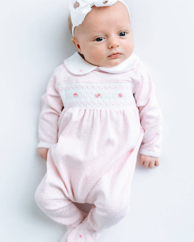 Mia's Classics Smocked Footie - Pink