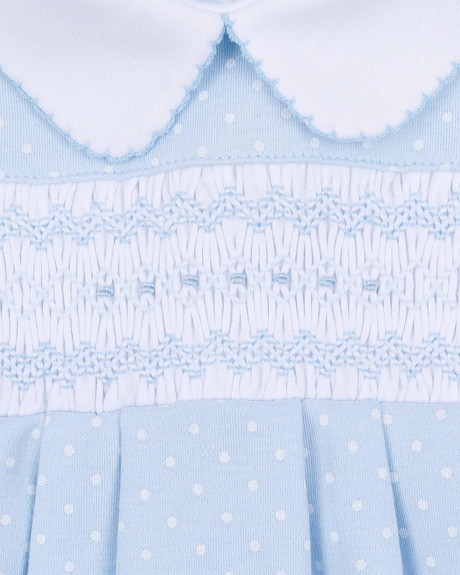 Luca's Classics Smocked Footie - Light Blue