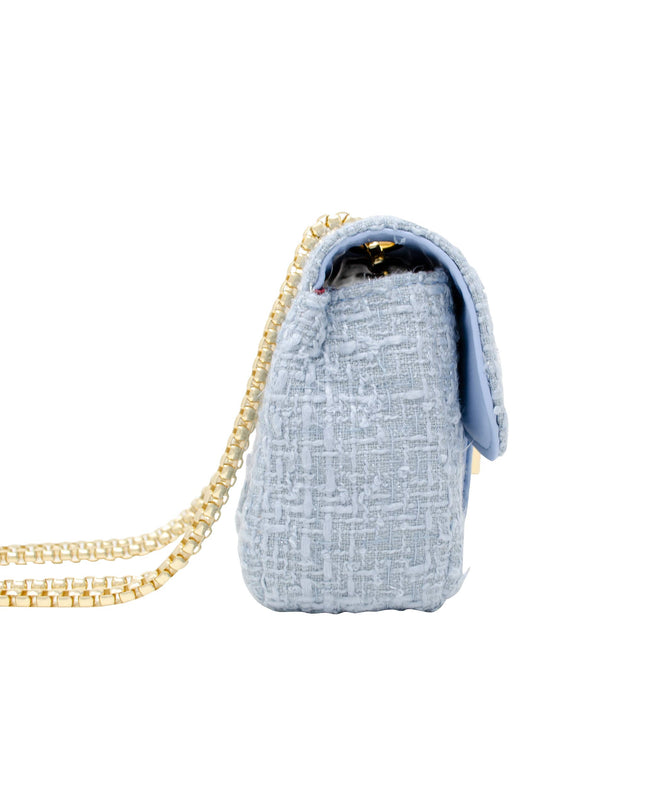 Classic Large Tweed Handbag-Navy