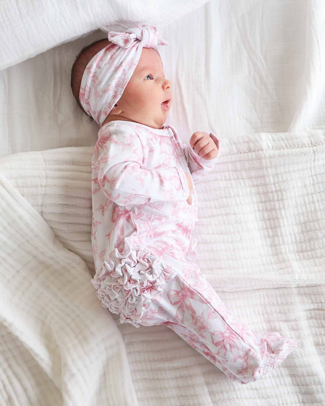 Fancy Frills Knit Large Bow Headwrap