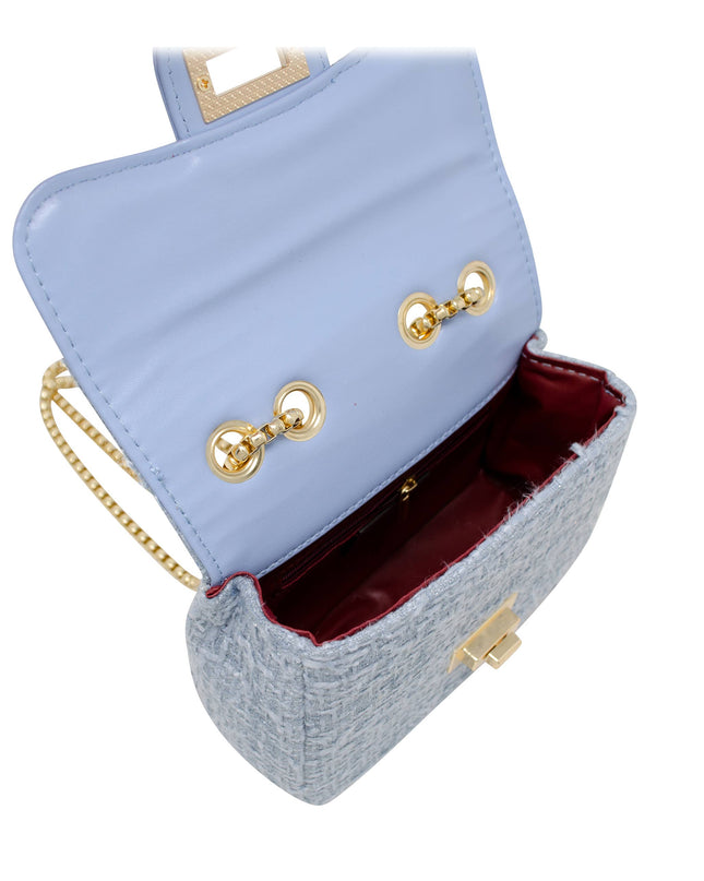 Classic Large Tweed Handbag-Navy