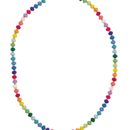 Ruthie Rainbow Beaded Mini Initial Children's Necklace