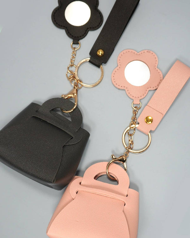 TRENDING VEGAN LEATHER PURSE BAG CHARM KEYCHAIN | 40KC124