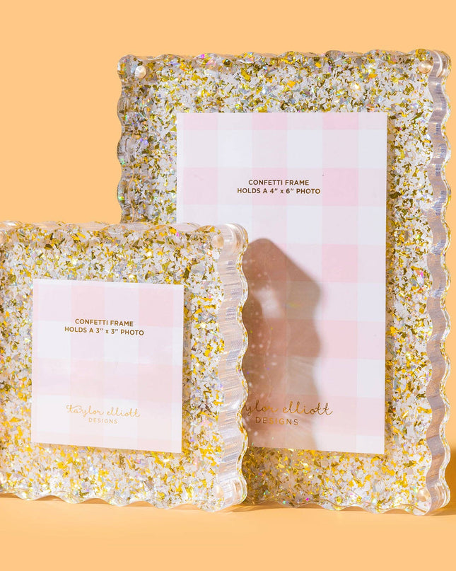 Acrylic Picture Frame - Medium - Pearl Confetti