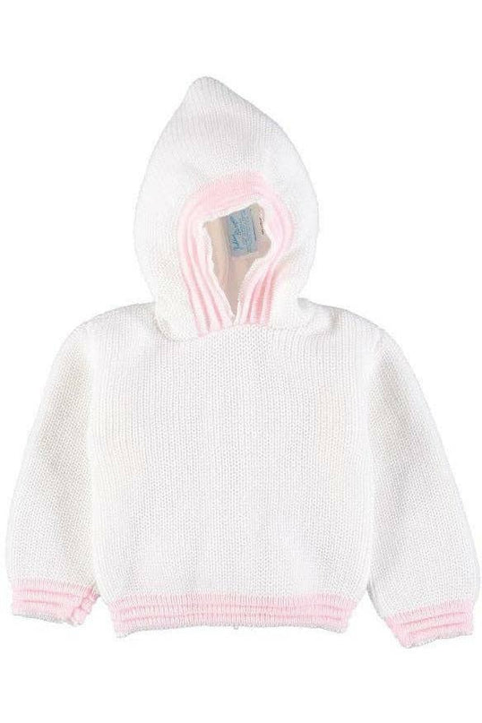 Baby Girl Hooded  Zip Back Sweater