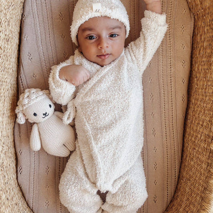 Luna + Luca Cozy Teddy Kimono Set - Cream
