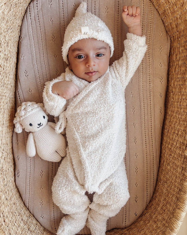 Luna + Luca Cozy Teddy Kimono Set - Cream