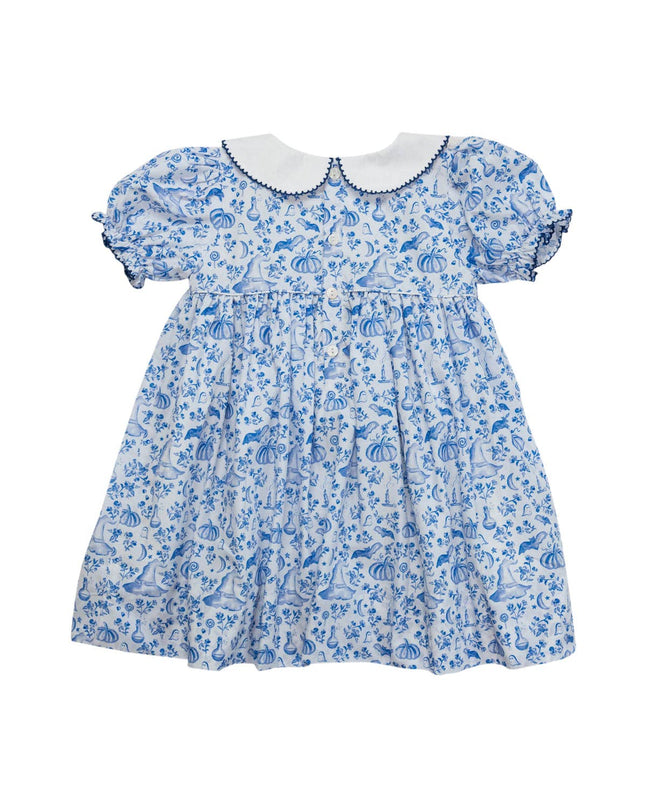 Halloween Toile Smocked Dress