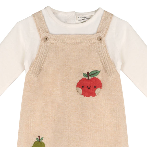 Happy Fruits Embroidered Baby Overall Set (Organic Cotton)