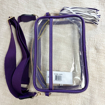 Personalized Game Day Clear Crossbody Bag