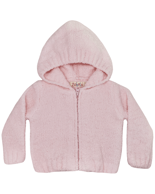 Chenille Hooded Zip Up Sweater