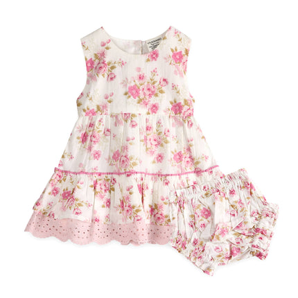 Camille Floral Baby Dress + Bloomer (Organic)