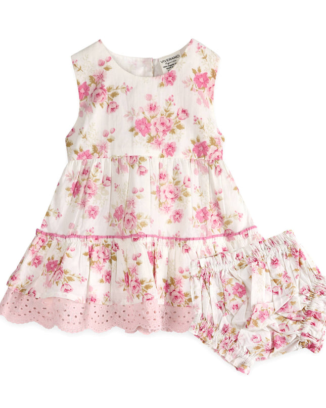 Camille Floral Baby Dress + Bloomer (Organic)