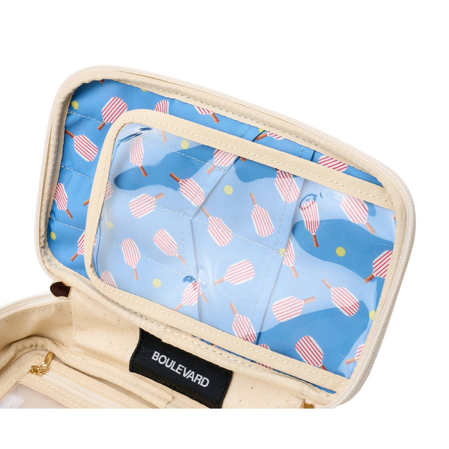 "Megan" Nylon and Leather Makeup Case (Personalizable)