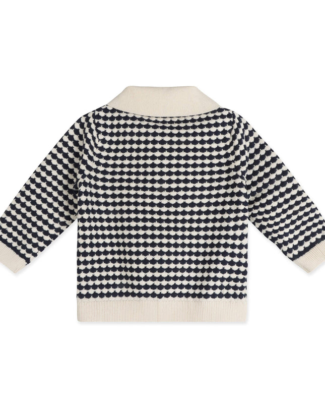 Leo Textured Knit Polo Baby Pullover & Pant (Organic Cotton)