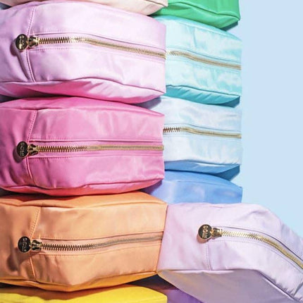 Personalized Emma Round Zippered Nylon Cosmetic Pouch Bag