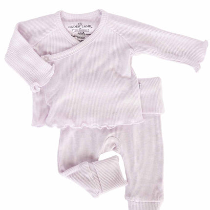 2pc Waffle Crossover Top & Bottom | Barely Orchid