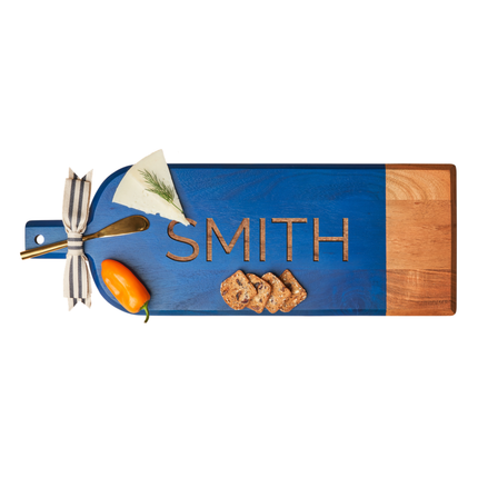 Personalized Acacia Bevel Board 20x7" w spreader