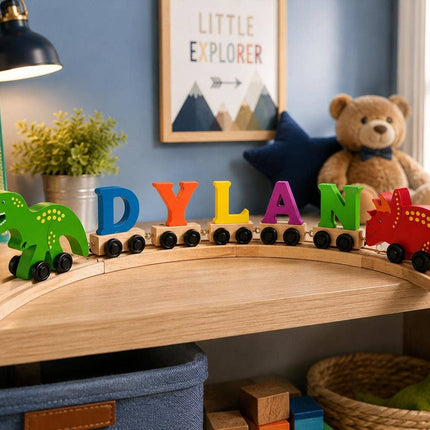 Wooden Name Train Piece – Choose Your Style