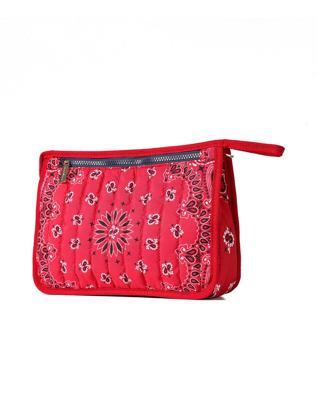 Bandana Print Pouch -Beau Red
