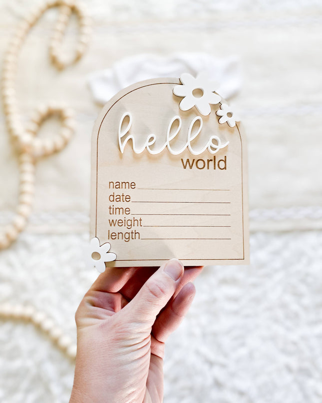 Wooden Monthly Milestone Set - Daisy