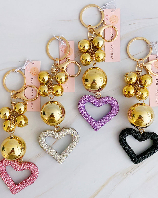 It Girl Glam Heart Bauble Key Chain