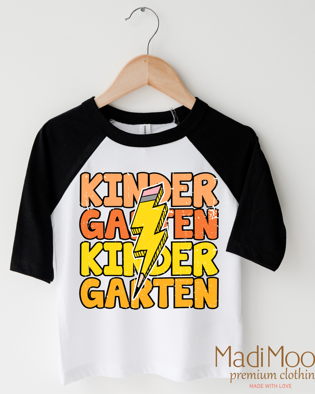 Kindergarten Lightning Bolt Shirt - School Shirt