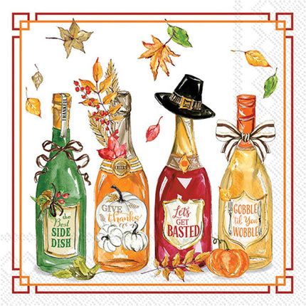 Paper Cocktail Napkin 20 Ct Fall Bottles Fall Autumn